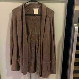 light brown knit cardigan. Size small.